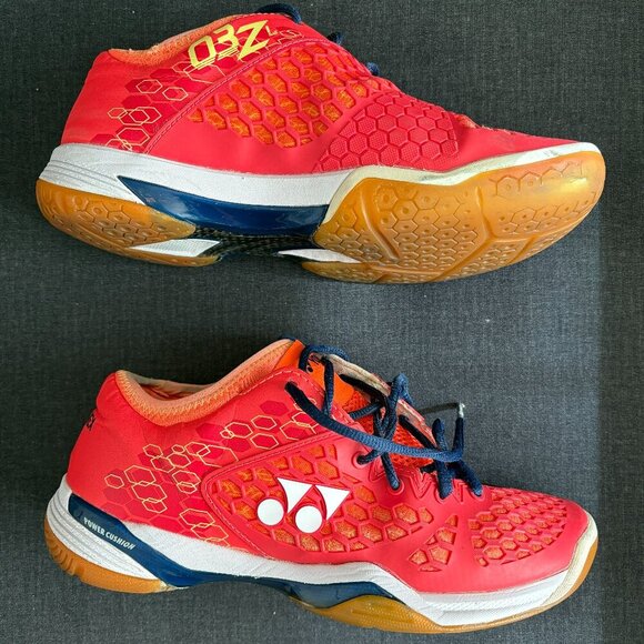 Yonex PC 03 Z MEX Men's Badminton Shoe (Coral/Red) Size 8 - Picture 2 of 7